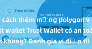 cách thêm mạng polygon vào ví trust wallet Trust Wallet có an toàn không? Đánh giá ví điện tử cho người Việt